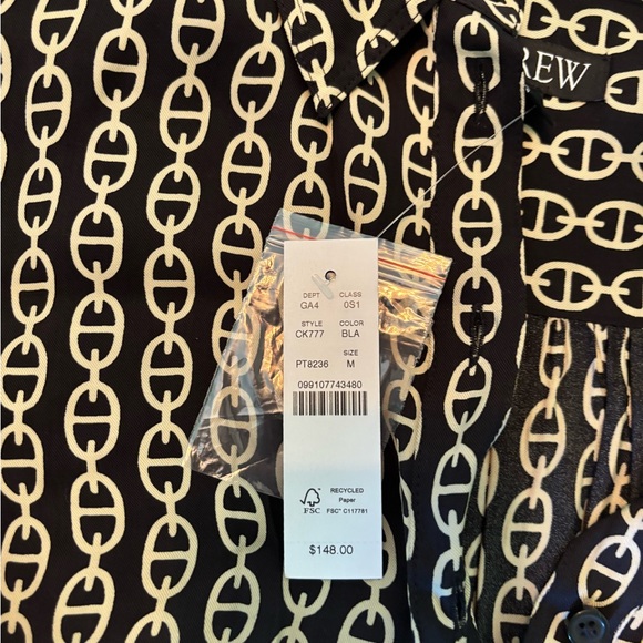 J. Crew knee length Chain Pattern Long Sleeve Dress - Picture 2 of 3